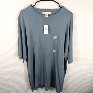 Pronto Uomo XL 100% Silk Short Sleeve Knit Shirt Blue NWT Retail Men’s Luxury